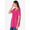 Woman Within Plus Size Lace-Trim Pintucked Tunic - 4 of 4