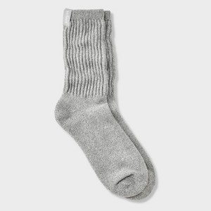 Women's Ultra Soft Ribbed Cushioned Slouch Crew Socks with Woven label - Auden™ 4-10 - 1 of 4
