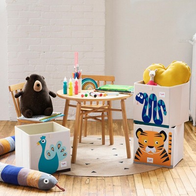 Tiger Themed Foldable Fabric Storage Cube for Kids