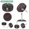 Unique Bargains Durable Nail-on Furniture Sliders Chair Leg Protectors 24 Pcs - 2 of 4