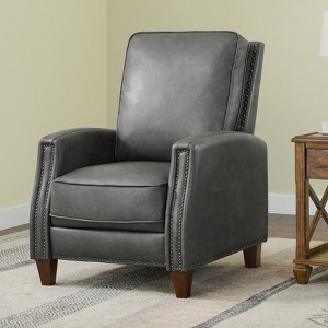 Spruce & Spring Push Back Recliner Chair with Nailhead Trims for Living Room - 1 of 4