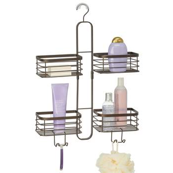 mDesign Metal Steel 4 Basket Hanging Bathroom Shower Caddy