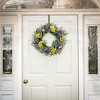 22" Artificial Pansy and Lavender Woven Branch Base Wreath - National Tree Company - 2 of 3