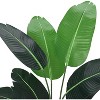 6FT Realistic Bird of Paradise Artificial Plant, Silk Faux Tree with 17 Trunks - 4 of 4
