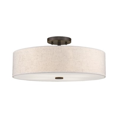 Livex Lighting Meridian 4 - Light Semi-Flush Mount in  English Bronze
