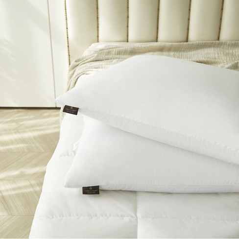 Farm To Home 100% Organic Cotton Medium Firm White Down Bed Pillow