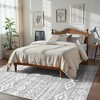 Lahome Boho Moroccan 5'1"x7' Area Rugs Ultra-Thin Soft Grey Rugs for Living Room Washable Non-Shed Print Indoor Carpet for Bedroom Playroom Nursery - 2 of 4