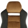 Elama High Back Adjustable Faux Leather Office Chair in Black and Brown - 3 of 4