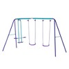 Outsunny Metal Swing Set for Backyard for Ages 3-8 - 4 of 4