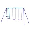 Outsunny Metal Swing Set for Backyard for Ages 3-8 - image 4 of 4