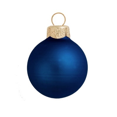 Northlight 6ct Matte Glass Ball Christmas Ornament Set 4" - Midnight Blue