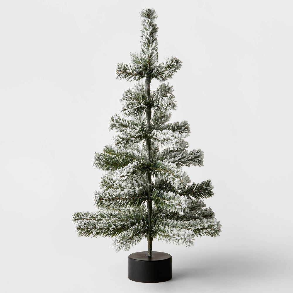  (case of 4) 24" Unlit Flocked Indexed Mini Artificial Christmas Tree - Wondershop™