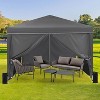 10x10 Pop Up Canopy with 4 Sidewalls, Outdoor Portable Instant Canopy Waterproof Tent, Versatile Gazebo for Camping, Outdoor Parties, Backyard - 2 of 4