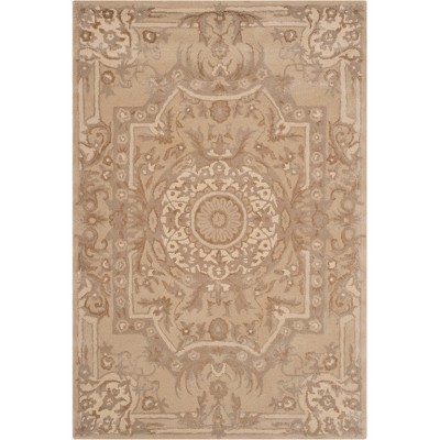 Savonnerie SAV623 Hand Tufted Area Rug - Sand - 4'x6' - Safavieh.