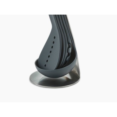 Compact Black and Stainless Steel 5-Piece Nesting Utensil Set