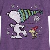 Girls' - Peanuts - Snoopy Woodstock Skate Fitted Short Sleeve Graphic T-Shirt - 2 of 4