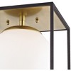 Mitzi Aira 1 - Light Flush Mount in  Aged Brass/Black White Shade - 4 of 4