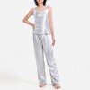 LECHERY Women's Lustrous Silky Shiny Satin 2-piece Pajama Set - 2 of 4