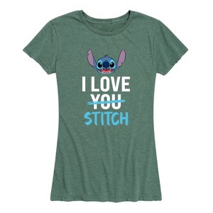 Women's - Lilo and Stitch - I Love Stitch Short Sleeve Graphic T-Shirt - 1 of 4
