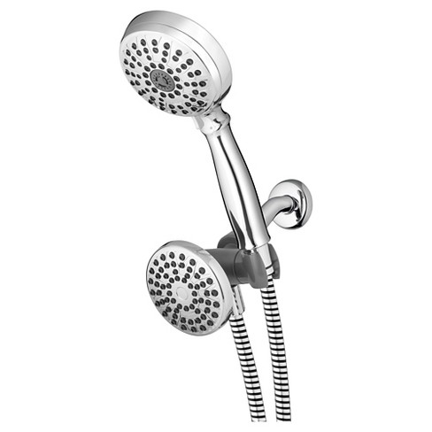 dual shower head with handheld shower combo