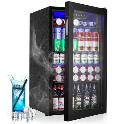 Simzlife 126 Can Beverage Refrigerator,Mini Fridge Countertop Drink Cooler