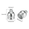 Unique Bargains Plastic Electroplated Metal Tassel Cord End Caps for DIY Making Pendant Bracelets 100 Pcs - 2 of 4