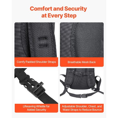 VEVOR Hydration Backpack, Water Backpack with 3L TPU Water Bladder, Tactical Molle Hiking Hydration Pack with Storage for Men Women, Black — фото 7