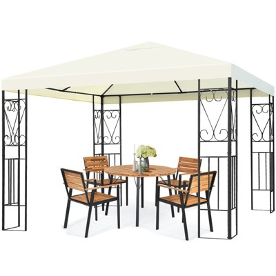 Tangkula 10'x10' Outdoor Canopy Gazebo Art Steel Frame Party Patio Large Canopy Gazebo Target