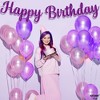 KatchOn, Glitter Happy Birthday Banner Purple - Prestrung, 10 Feet | Cursive Purple Happy Birthday Sign - 2 of 4