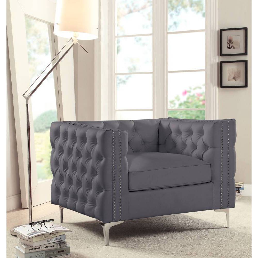 Monet Club Chair Light Gray - Chic Home Design was $679.99 now $407.99 (40.0% off)