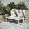 Merrick Lane All Weather Recycled HDPE Bench for Indoor and Outdoor Use - 2 of 4