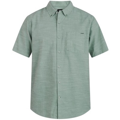 Hurley Mens Solid Button Up Shirt