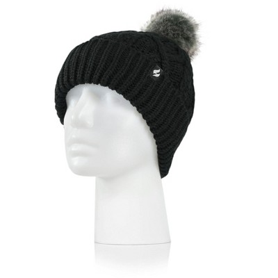 thumbnail image 2 of Heat Holders Mens Mavis Cable Knit Roll Up Hat Jamaica 2 of 10