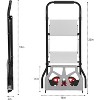 2-in-1 Folding Hand Truck & 2-Step Ladder 220 LBS Load Collapsible Trolley Cart - 2 of 4
