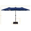 Yaheetech 15 ft Twin Patio Parasol Outdoor Market Umbrella  with Crank & 36 LED Lights - 3 of 4