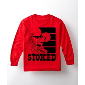 Boys' - Peanuts - Stoked Long Sleeve Graphic T-Shirt - 1 of 4