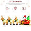 Best Choice Products 8.5ft x 3ft Lighted Inflatable Christmas Santa Claus & Reindeer Indoor Outdoor w/ Electric Fan - 4 of 4