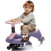 INFURNIC Baby Walkers Wiggle Car with Retractable Seat and 360 Degree Steering for Kids, Purple, 28.35"*12.99"*15.94" - 3 of 4