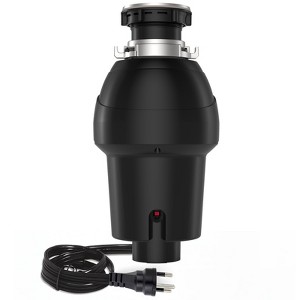 Garvee Garbage Disposal 1 HP, Continuous Feed Food Waste Disposer with Air Switch & Flange Seal, Stainless Steel Garbage Disposer - 1 of 4