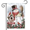 Briarwood Lane Winter Garden Flag 12x18 For Outdoor Jolly Snowman Welcome For Winter Garden Flag Flags For Outside - 2 of 4