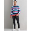 Lars Amadeus Men's Long Sleeve Rainbow Crew Neck Stripes Sweatshirt - 2 of 4