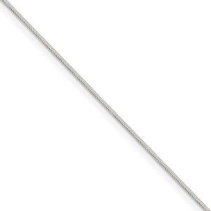 Black Bow Jewelry 0.7mm, Sterling Silver Square Snake Chain Necklace - 1 of 4