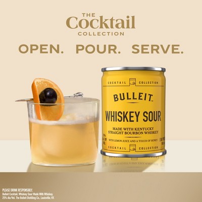Bulleit Bourbon Sour Whiskey - 4pk/100ml Cans