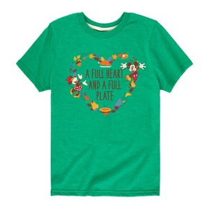 Boys' - Disney - A Full Heart And A Full Plate Short Sleeve Graphic T-Shirt - 1 of 4