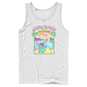 Men's Lilo & Stitch Aloha Hawaii Come Visit the Islands Tank Top - 1 of 4