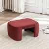 SEYNAR Modern Velvet Rectangle Accent Ottoman - 3 of 4