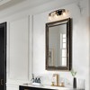 LNC Jacqueling Polished Gold and Matte Black Bathroom Vanity Light with Clear Glass, Modern, 3-Light, 4-Light - 2 of 4
