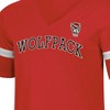 NCAA NC State Wolfpack Women's Mesh Trim V-Neck T-Shirt - 3 of 3