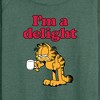 Women's - Garfield - I'm A Delight Lightweight French Terry Wide Neck Long Sleeve Shirt - 2 of 4