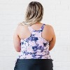 Calypsa Women's Plus Size Maya Tankini Swim Top With Built-in Bra - 2 of 4